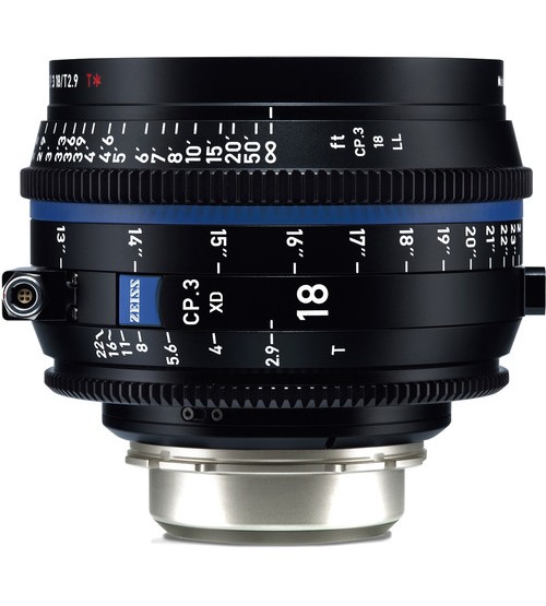 Carl Zeiss CP.3 18mm T2.9 Compact Prime Lens (Canon EF Mount, Feet)